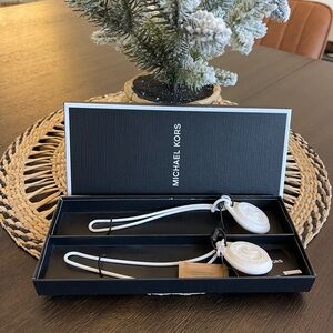 Michael Kors 2-Pack Logo Embossed Case for Apple AirTag® in Bright White